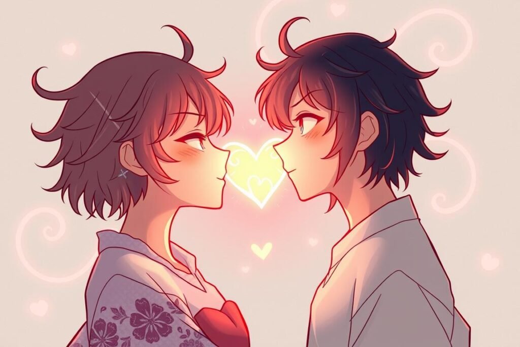 Two Love Monsters in a relationship showing intense emotional connection